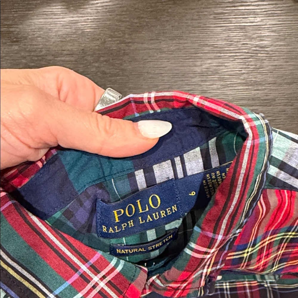 Polo by Ralph Lauren Colorful Plaid Kids Shirt - Picture 4 of 7